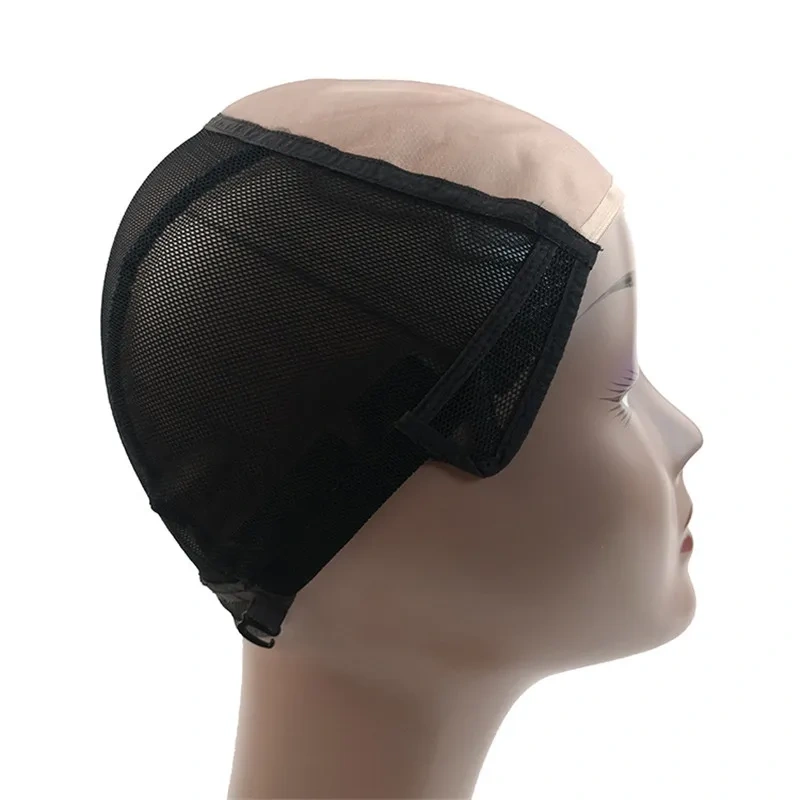1PC 5.5 Inch  Mono Net Lace Cap for Making Wigs Base Mesh Hairnets Head Cover Cap Hair Accessories with Adjustable Stripes