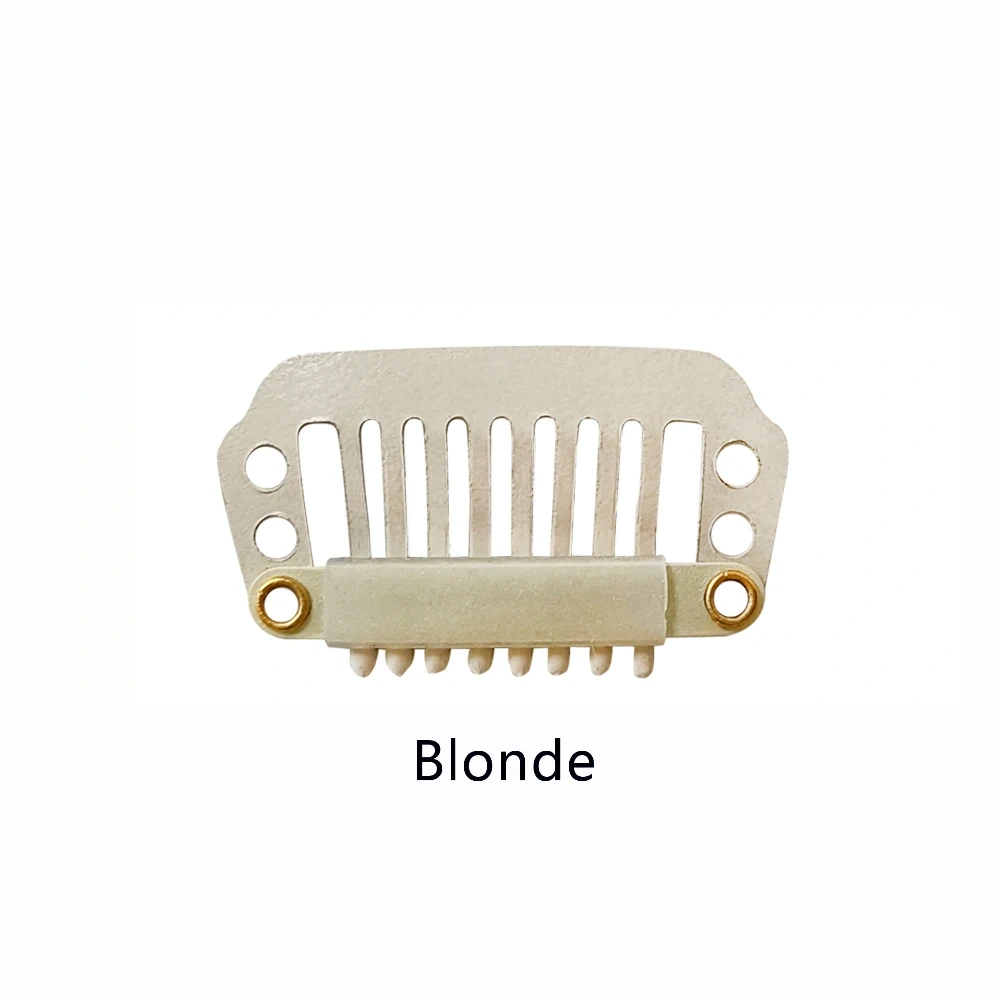 100pcs 28mm 8teeth wigs Clips with silicone back for Hair Extensions accessories 4 colors available