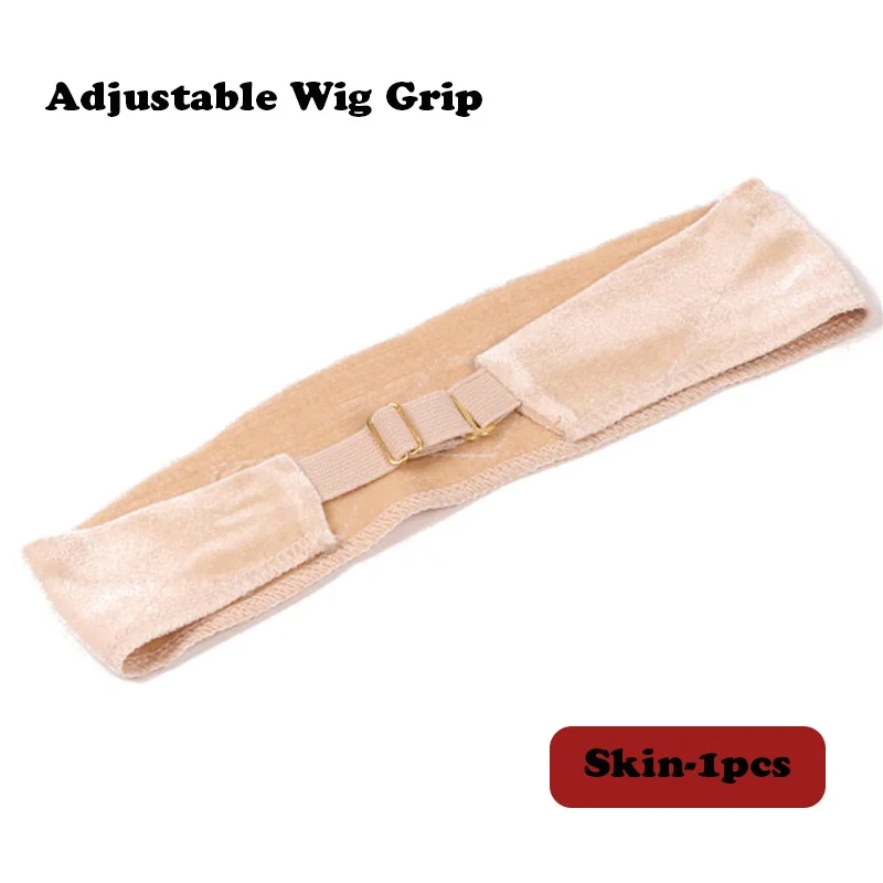 Nunify Flexible Velvet Wig Grip Scarf With Adjustable Elastic Band Comfort Head Band Adjustable Fasten Grip Band For Wig 1Pcs