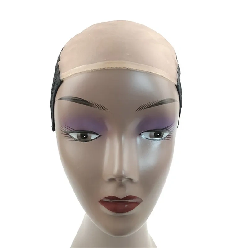 1PC 5.5 Inch  Mono Net Lace Cap for Making Wigs Base Mesh Hairnets Head Cover Cap Hair Accessories with Adjustable Stripes