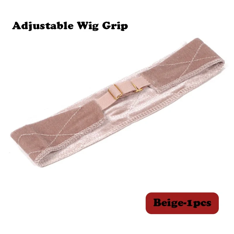 Nunify Flexible Velvet Wig Grip Scarf With Adjustable Elastic Band Comfort Head Band Adjustable Fasten Grip Band For Wig 1Pcs