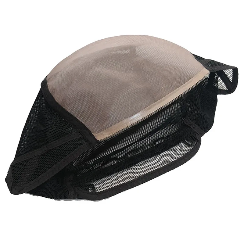 1PC 5.5 Inch  Mono Net Lace Cap for Making Wigs Base Mesh Hairnets Head Cover Cap Hair Accessories with Adjustable Stripes