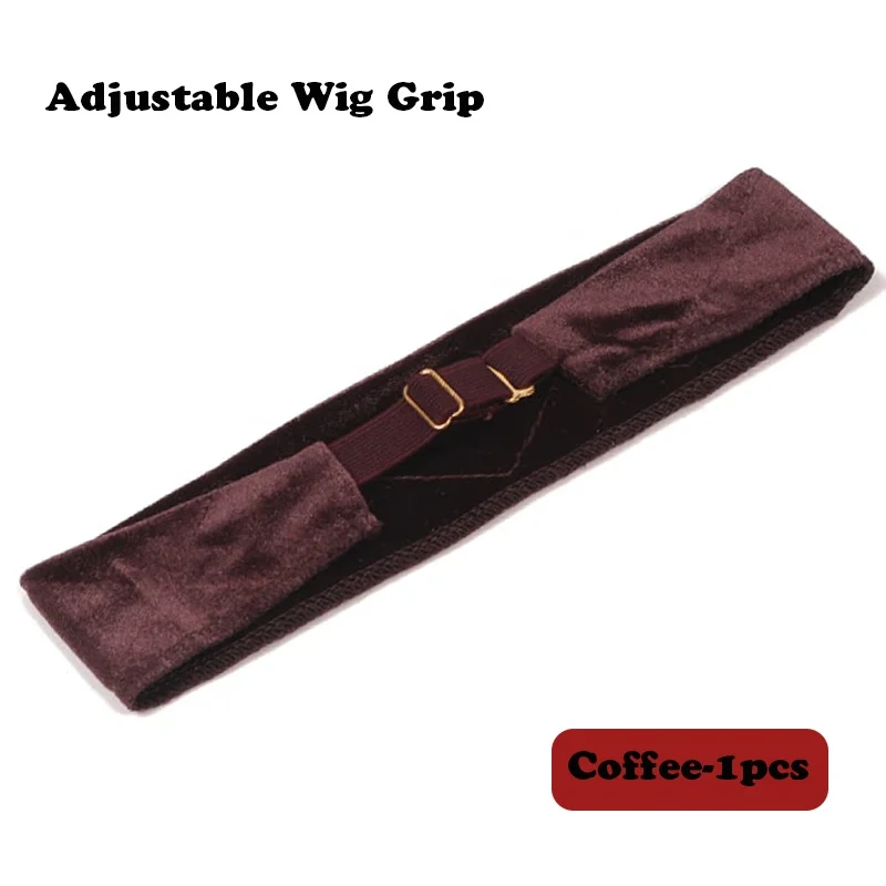 Nunify Flexible Velvet Wig Grip Scarf With Adjustable Elastic Band Comfort Head Band Adjustable Fasten Grip Band For Wig 1Pcs