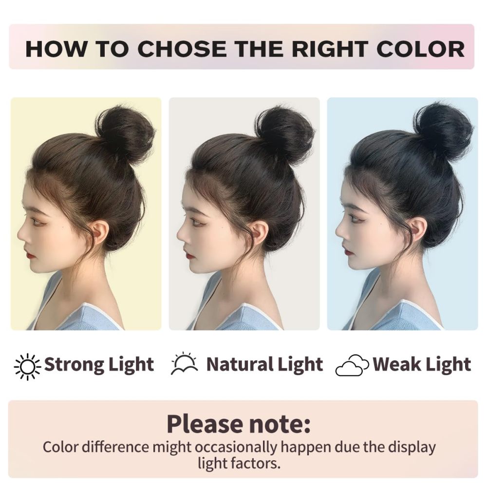 isheeny 100% Human Hair Bun, Messy Bun Hair Piece Real Human Hair Extensions Natural Curly Brown Hair Bun Hairpieces For Women/Kids Girls Tousled Updo Chignons Daily Use (Natural Black)