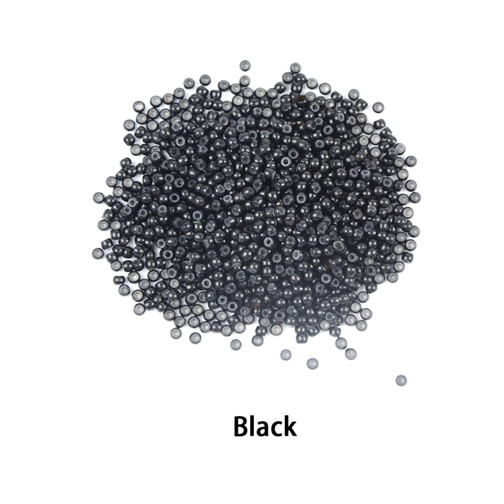 200pcs 3.0mm Copper Hair Extensions Rings with Silicone Lined Hair Beads Hair Rings Hair Extension Tools