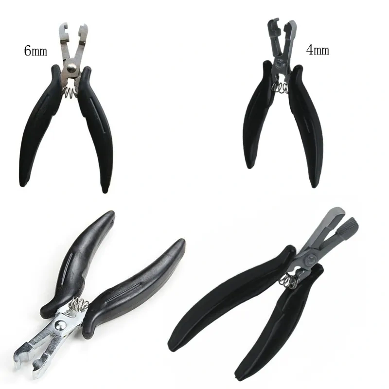 1PC Black handle Stainless Hair Pliers For Hair Extension Tools Multi Functional Hair Extension Pliers U/I/C TIP