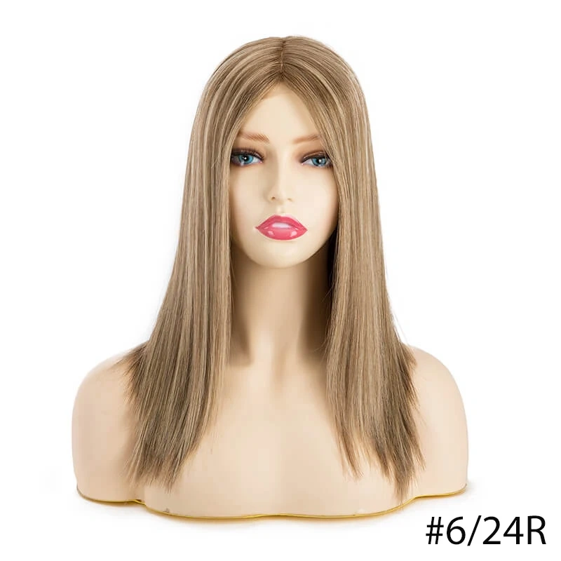 Mono Top Natural Hairline Human Hair Wigs For Women With French Lace Front 100% Real Human Hair Wig One Piece Long Straight Hair