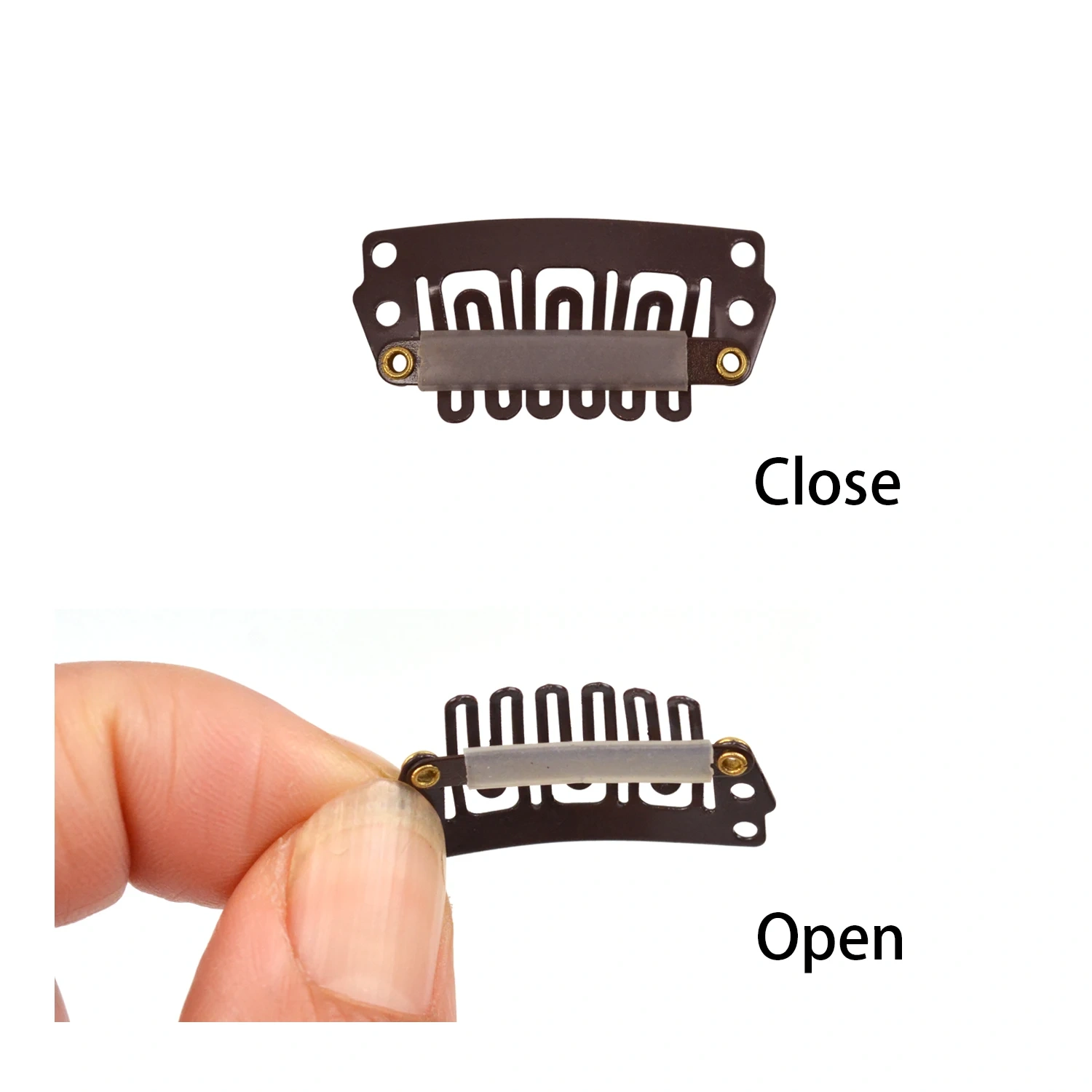 100 Pieces 28mm U-Shape Wig Comb Clips Extension Clips Snap Hair Extension Clips for Women