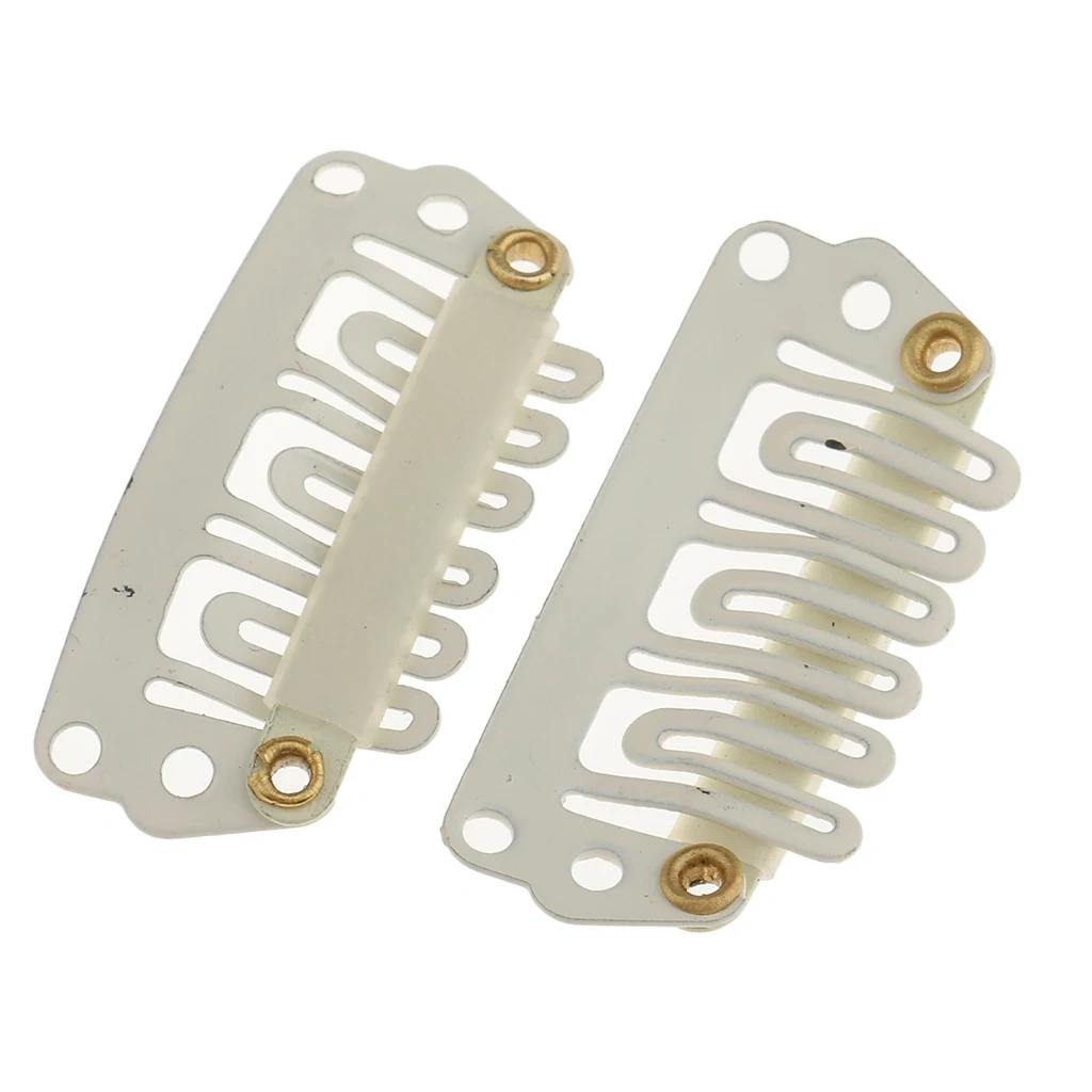 100pcs 28mm Metal Snap Clips for Hair Extensions Clip-on Wig Wigs Weft Hairpiece U Shape Metal Clips