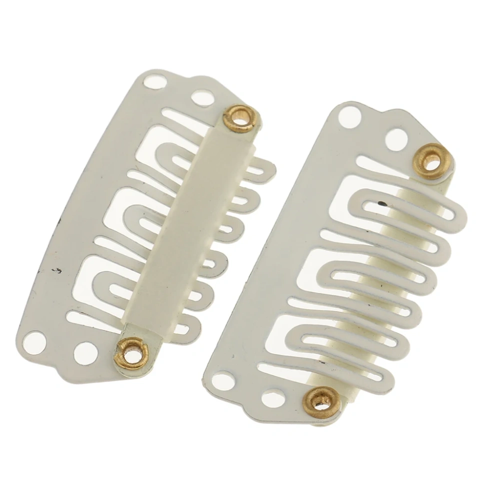 100pcs 28mm Metal Snap Clips for Hair Extensions Clip-on Wig Wigs Weft Hairpiece U Shape Metal Clips