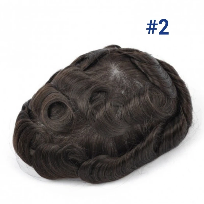 Male Hair Prosthesis 0.1-0.12mm Injection Skin Man Wig Durable Wigs For Men 100% Human Hair System Unit Capillary Prosthesis