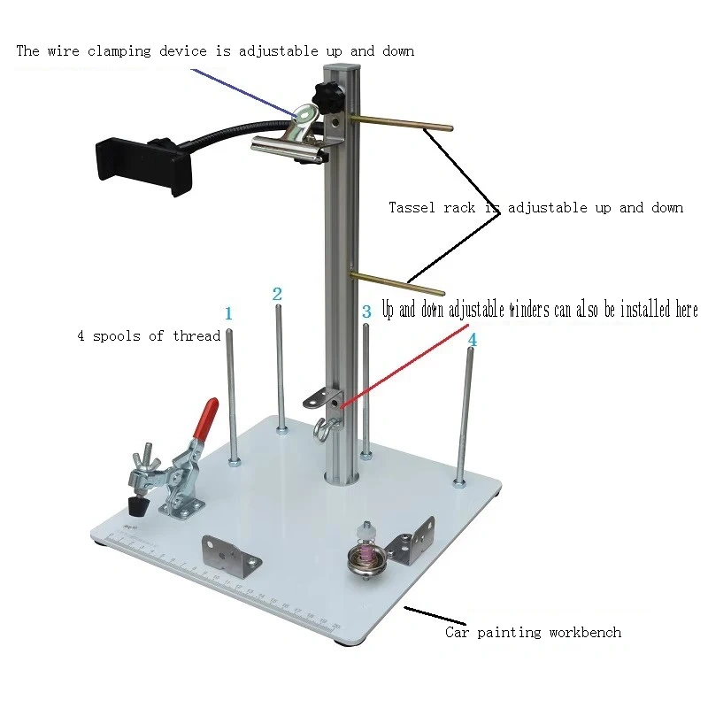 Handmade tassel braided rope frame workbench hand rope chain necklace braiding and knotting tool