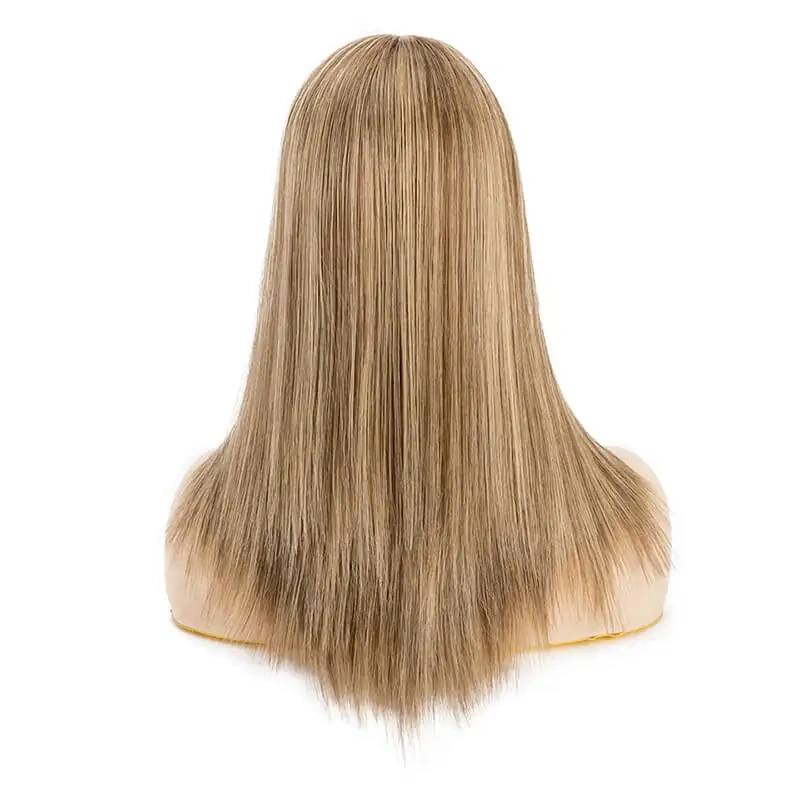 Mono Top Natural Hairline Human Hair Wigs For Women With French Lace Front 100% Real Human Hair Wig One Piece Long Straight Hair