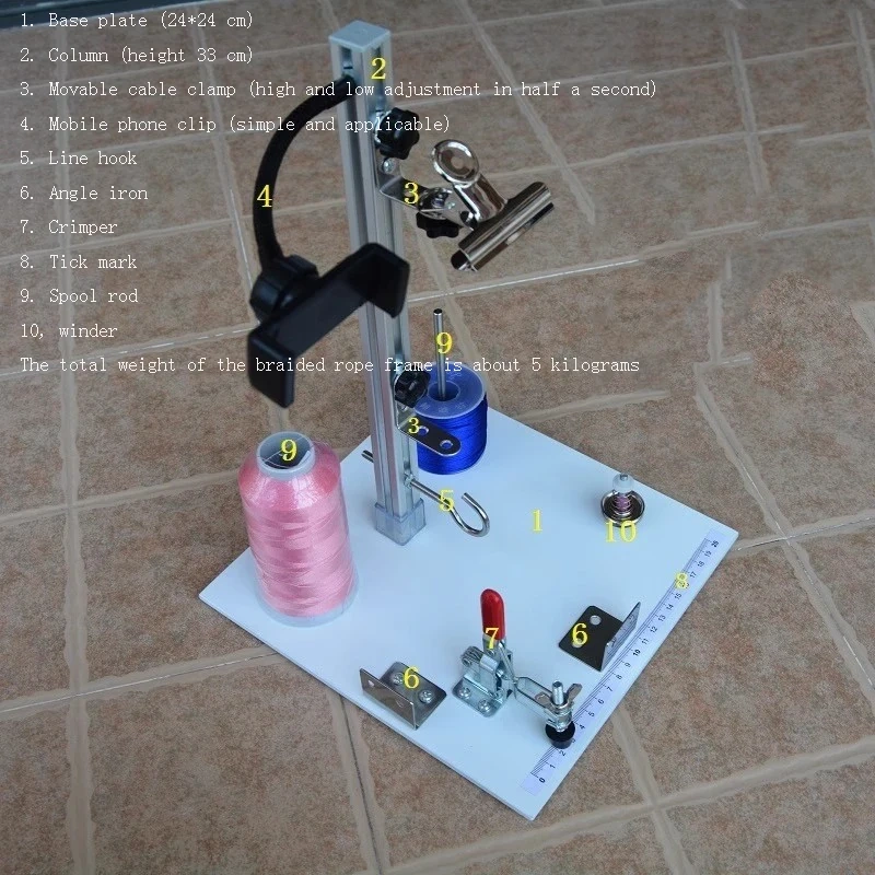 Handmade tassel braided rope frame workbench hand rope chain necklace braiding and knotting tool