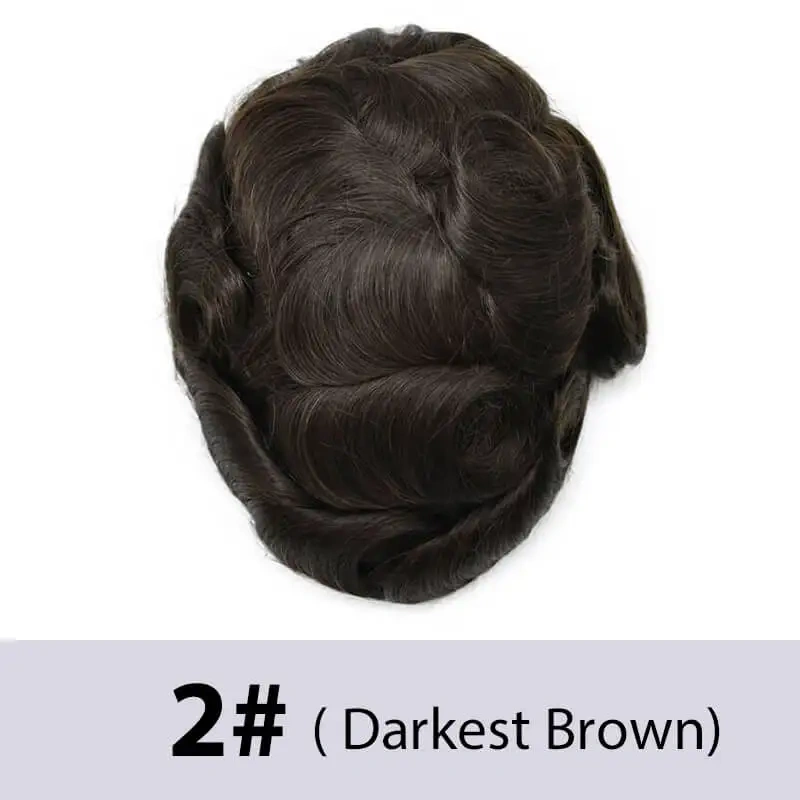 Men's Wigs Breathable French Lace & PU Male Hair Prosthesis Natural Remy Human Hair Pieces Men Wig Systems Unit Toupee For Men