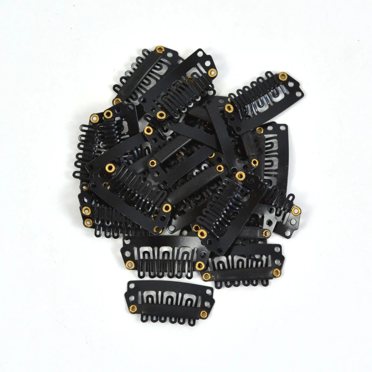 100 Pieces 28mm U-Shape Wig Comb Clips Extension Clips Snap Hair Extension Clips for Women