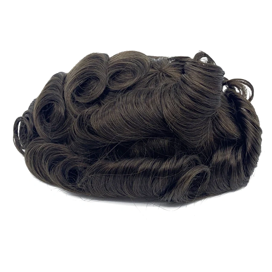 Human Hair Mono Top Bond Toupee Free Style In Large Quantity Stock