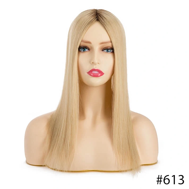 Mono Top Natural Hairline Human Hair Wigs For Women With French Lace Front 100% Real Human Hair Wig One Piece Long Straight Hair
