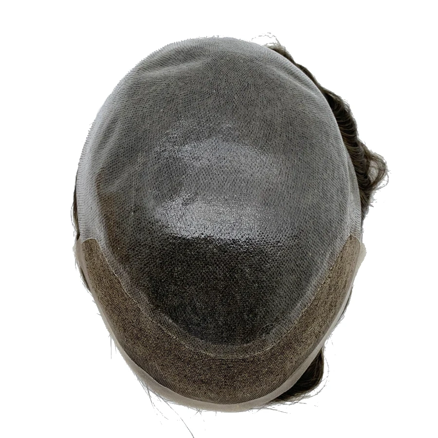 Bio-Men Toupee Invisible Man Replacement System Unit Male Hair Prosthesis 100% Natural Human Hair Wig For Men