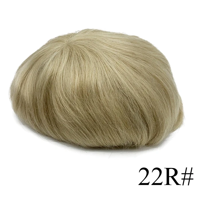 Soft PU Base Toupee Human Hair Men's Hair Repair System Invisible Hairline