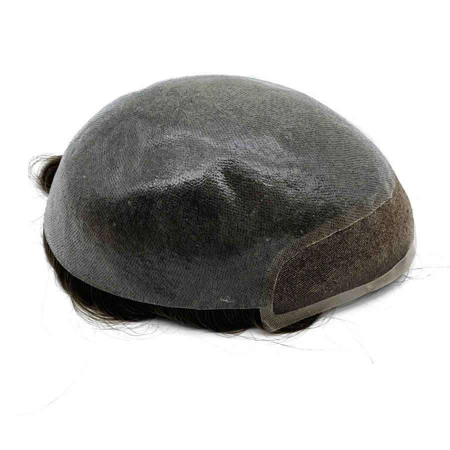 Bio-Men Toupee Invisible Man Replacement System Unit Male Hair Prosthesis 100% Natural Human Hair Wig For Men