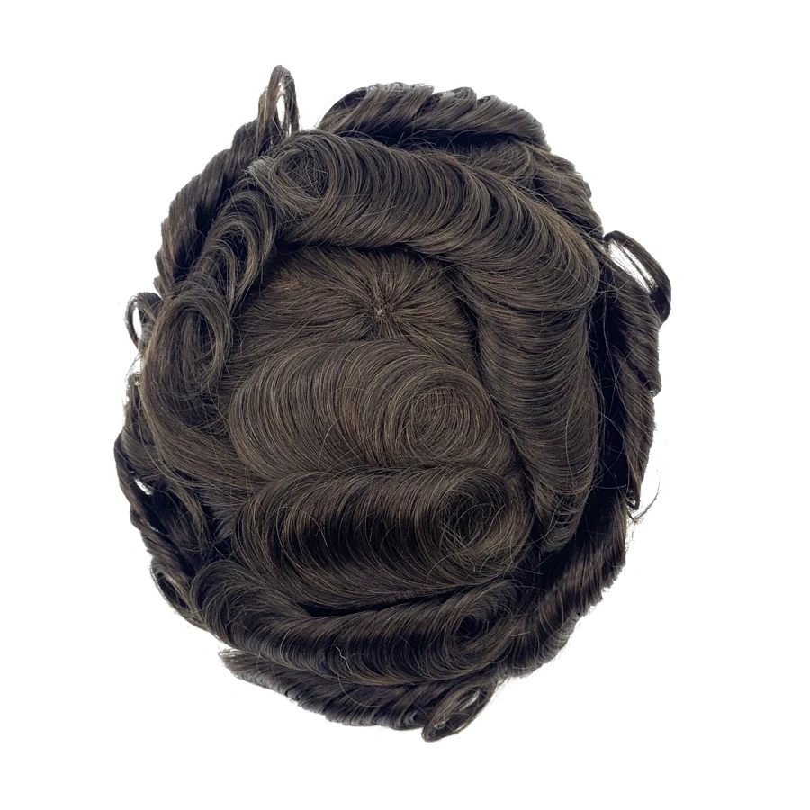 Human Hair Mono Top Bond Toupee Free Style In Large Quantity Stock