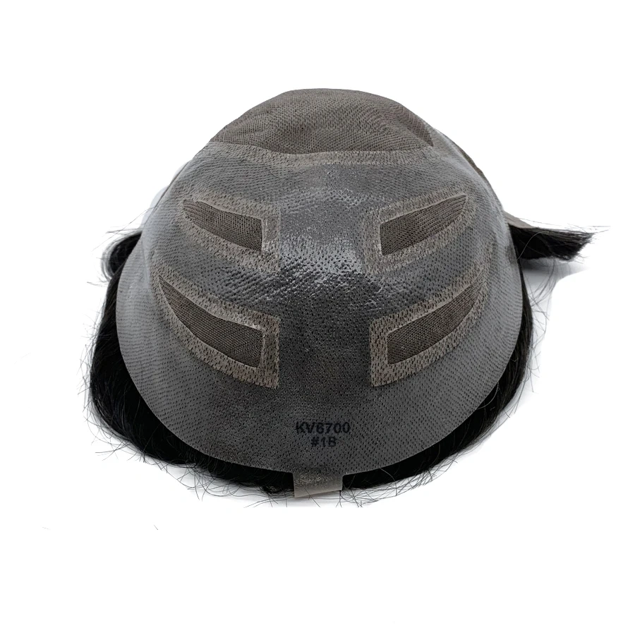 Men Hair Toupee Human Hair Top Mono Lace And Front Swiss Lace Wig Natural