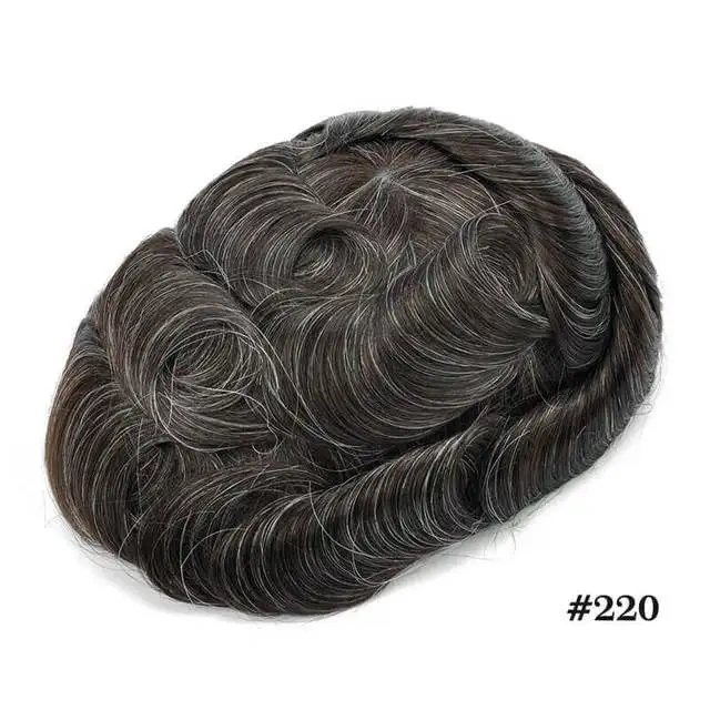 Men's Human Hair Prosthesis Frontal Swiss Lace NPU Man Toupee Indian Human Hair System Unit Lace NPU Wig Natural Human Hairpiece