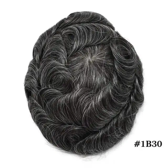 Men's Human Hair Prosthesis Frontal Swiss Lace NPU Man Toupee Indian Human Hair System Unit Lace NPU Wig Natural Human Hairpiece