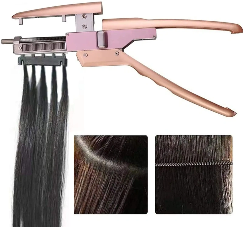 Hair Extensions Machine Kit, 2nd Human Hair No-Trace Hair Extensions Tool 5 pins Connector Keratin Hair Equipment