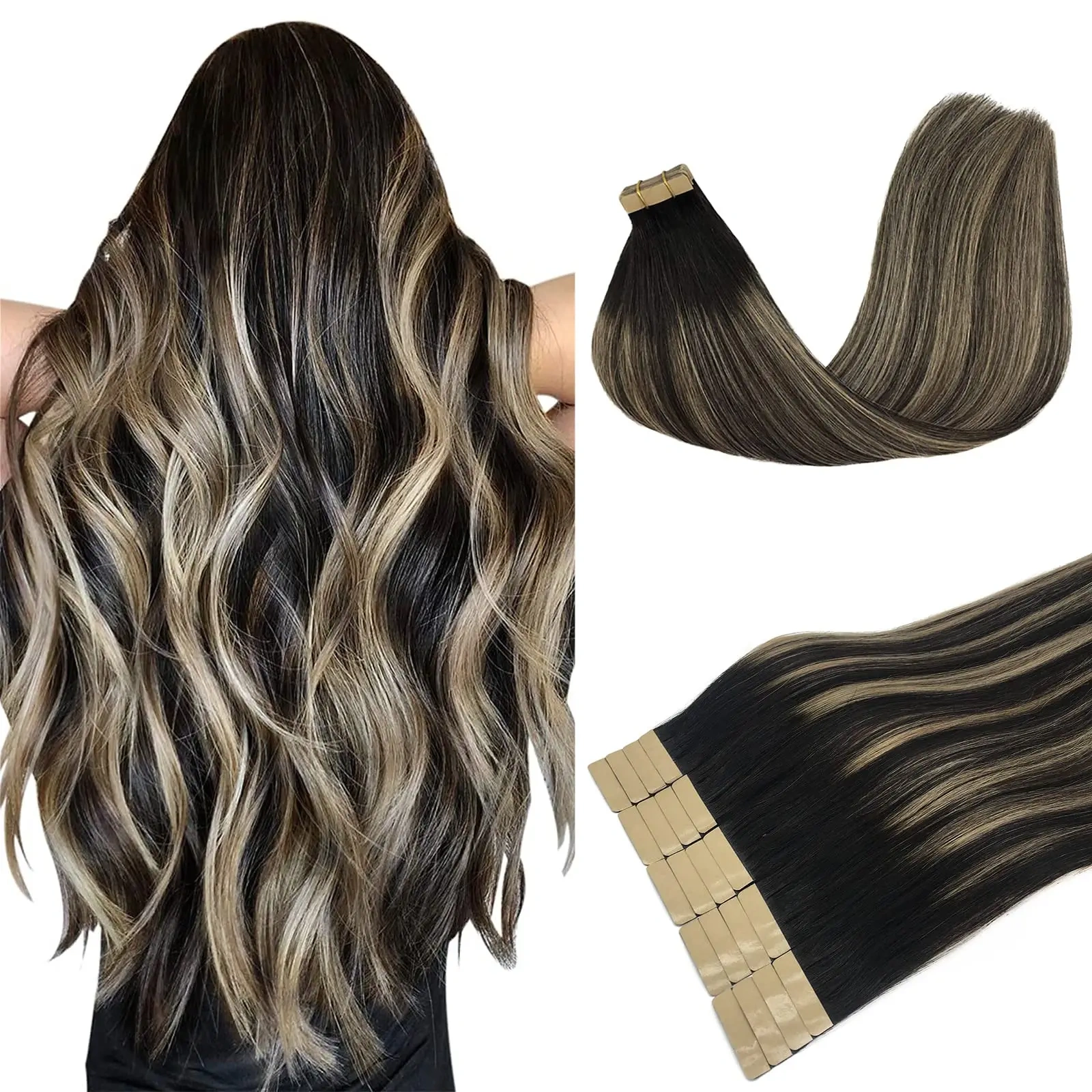 Tape Hair Extensions Human Hair Real Remy Tape in Hair Extension Seamless Skin For Salon High Quality Natural Hair Transplant