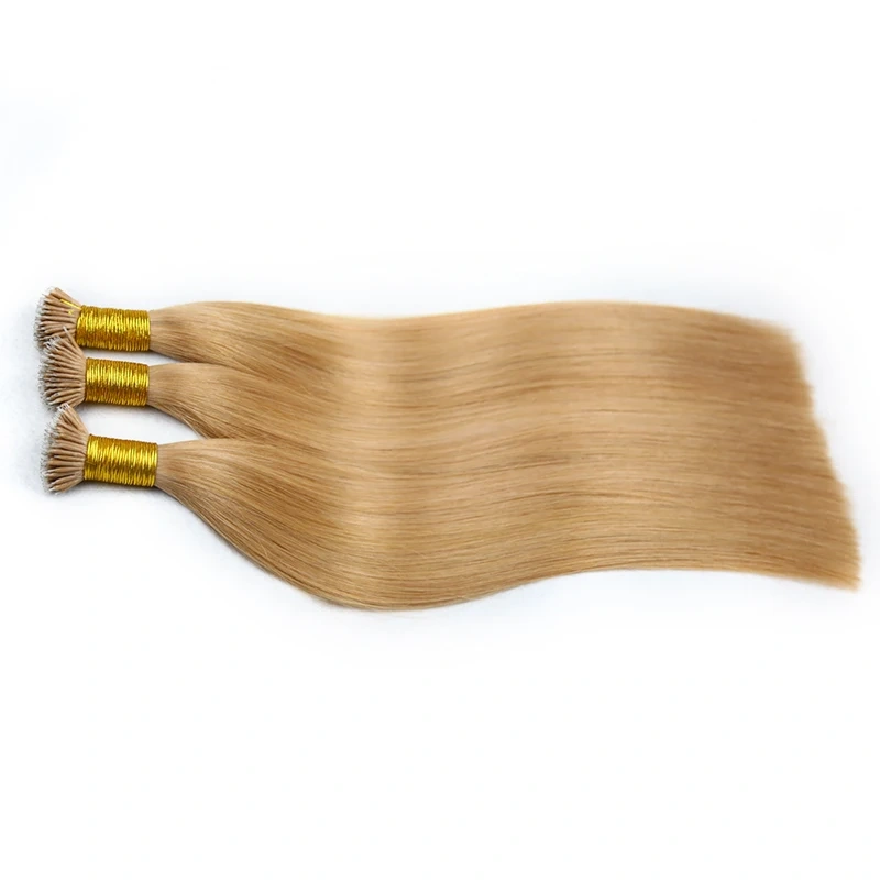 Nano Ring Hair Extensions Raw Virgin Hairpieces Natural Straight Pure Color Micro Bead Blonde Black Pre-bonded Fusion Hair