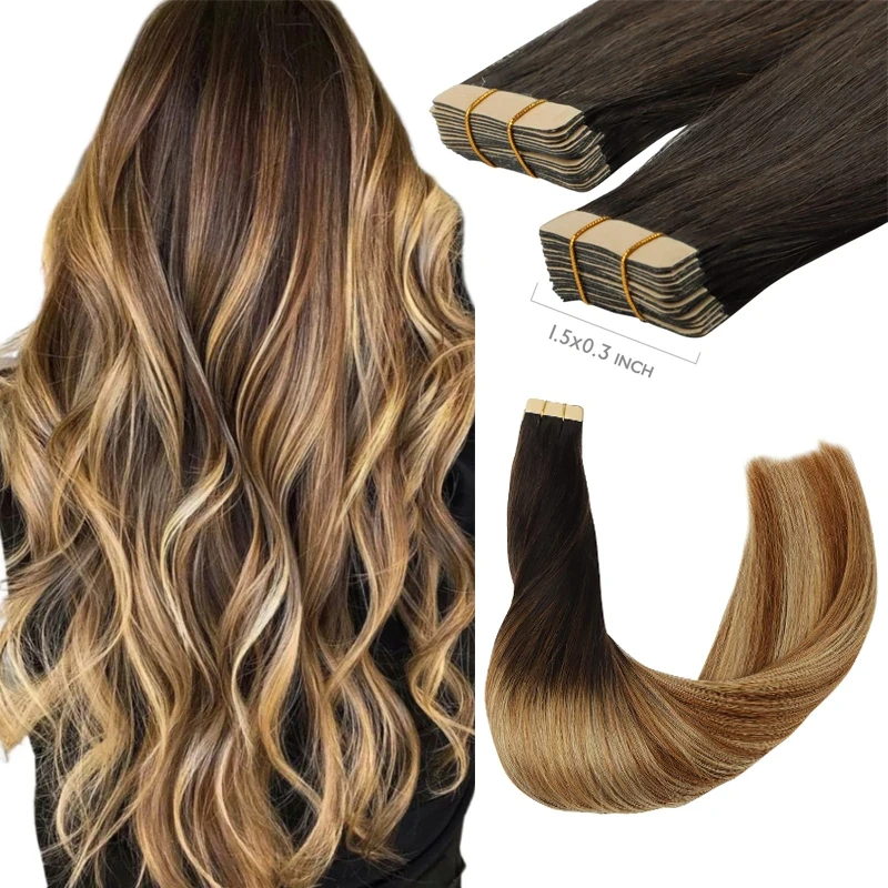 Tape Hair Extensions Human Hair Real Remy Tape in Hair Extension Seamless Skin For Salon High Quality Natural Hair Transplant