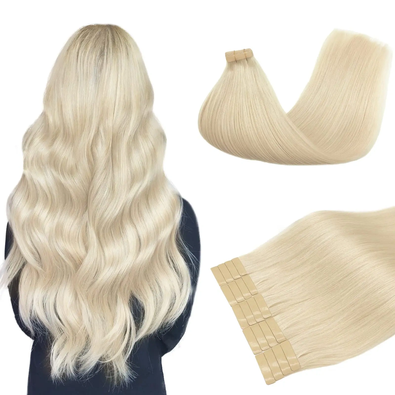 Tape Hair Extensions Human Hair Real Remy Tape in Hair Extension Seamless Skin For Salon High Quality Natural Hair Transplant