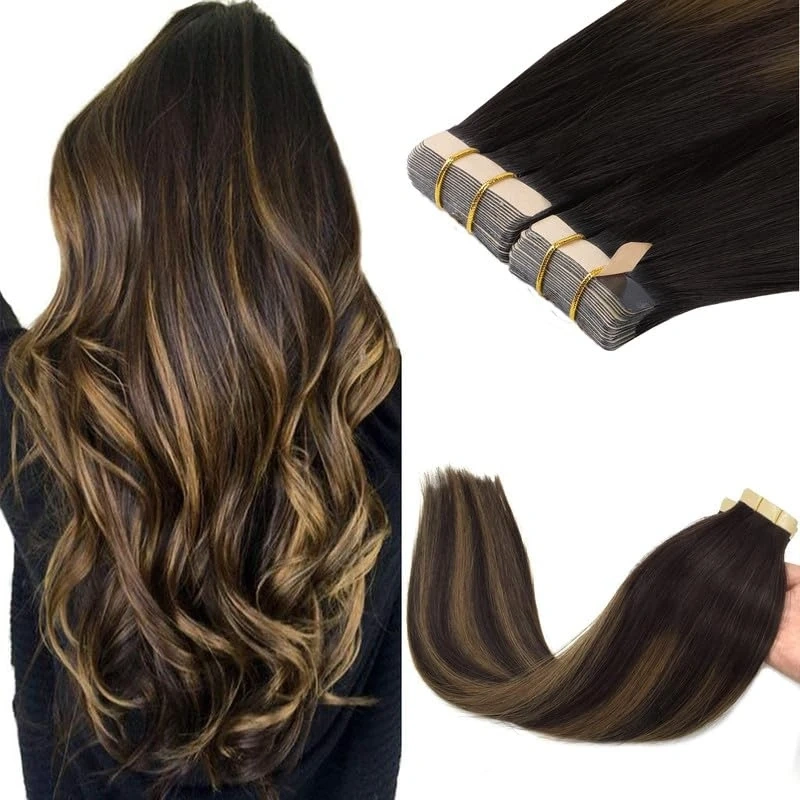 Tape Hair Extensions Human Hair Real Remy Tape in Hair Extension Seamless Skin For Salon High Quality Natural Hair Transplant