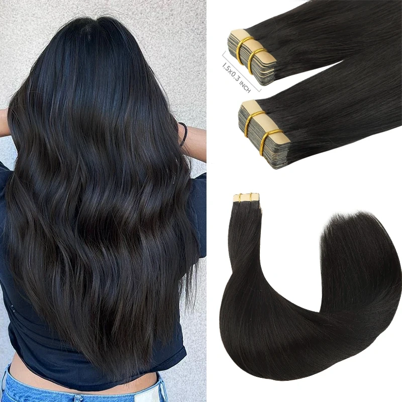 Tape Hair Extensions Human Hair Real Remy Tape in Hair Extension Seamless Skin For Salon High Quality Natural Hair Transplant