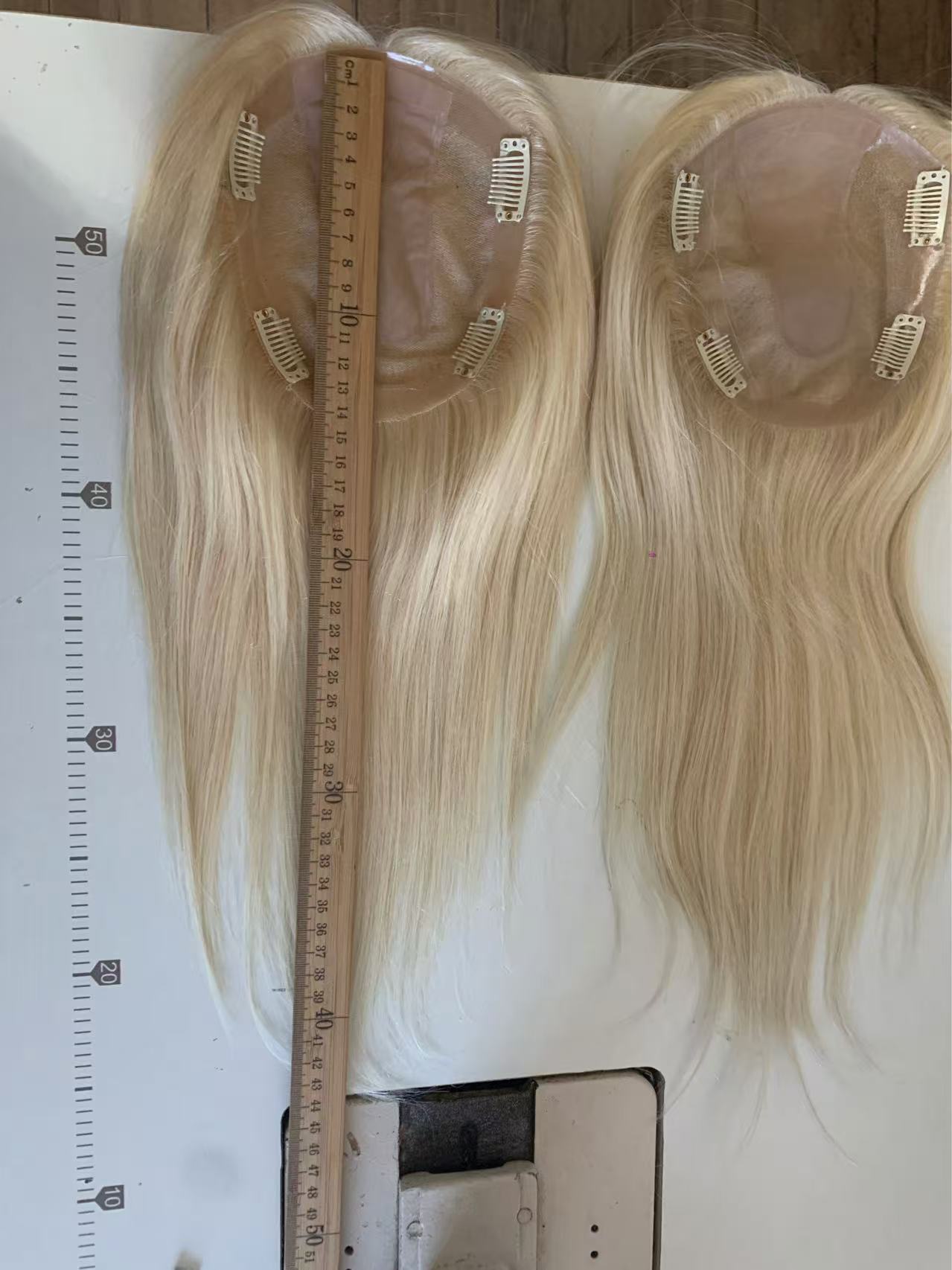 Silk Women Topper Pu Around Blond Color Invisible Hair knot