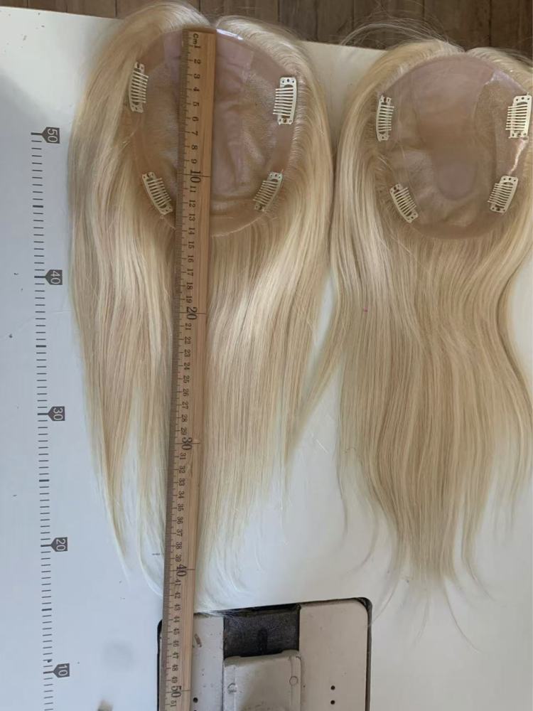 Silk Women Topper Pu Around Blond Color Invisible Hair knot