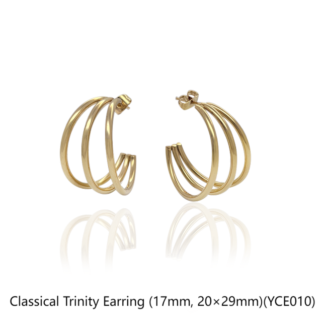 Classical Trinity Earring (17mm, 20×29mm)