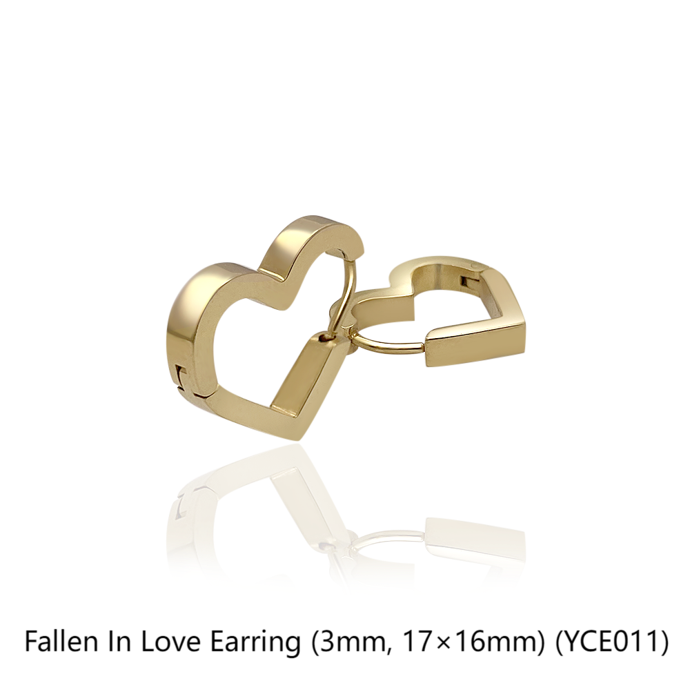 Fallen In Love Earring (3mm, 17×16mm)