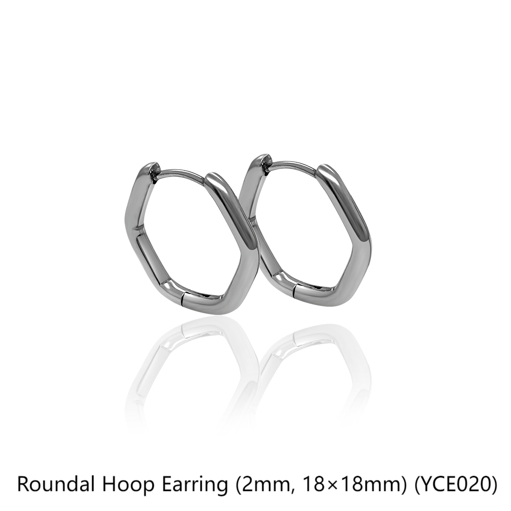 Roundal Hoop Earring (2mm, 18×18mm)