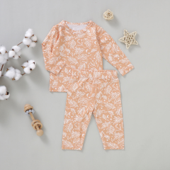 crew neck printed baby girl shirt and pants sets