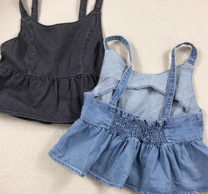 Baby Denim sleeveless tops