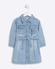 Denim blue shirt dress