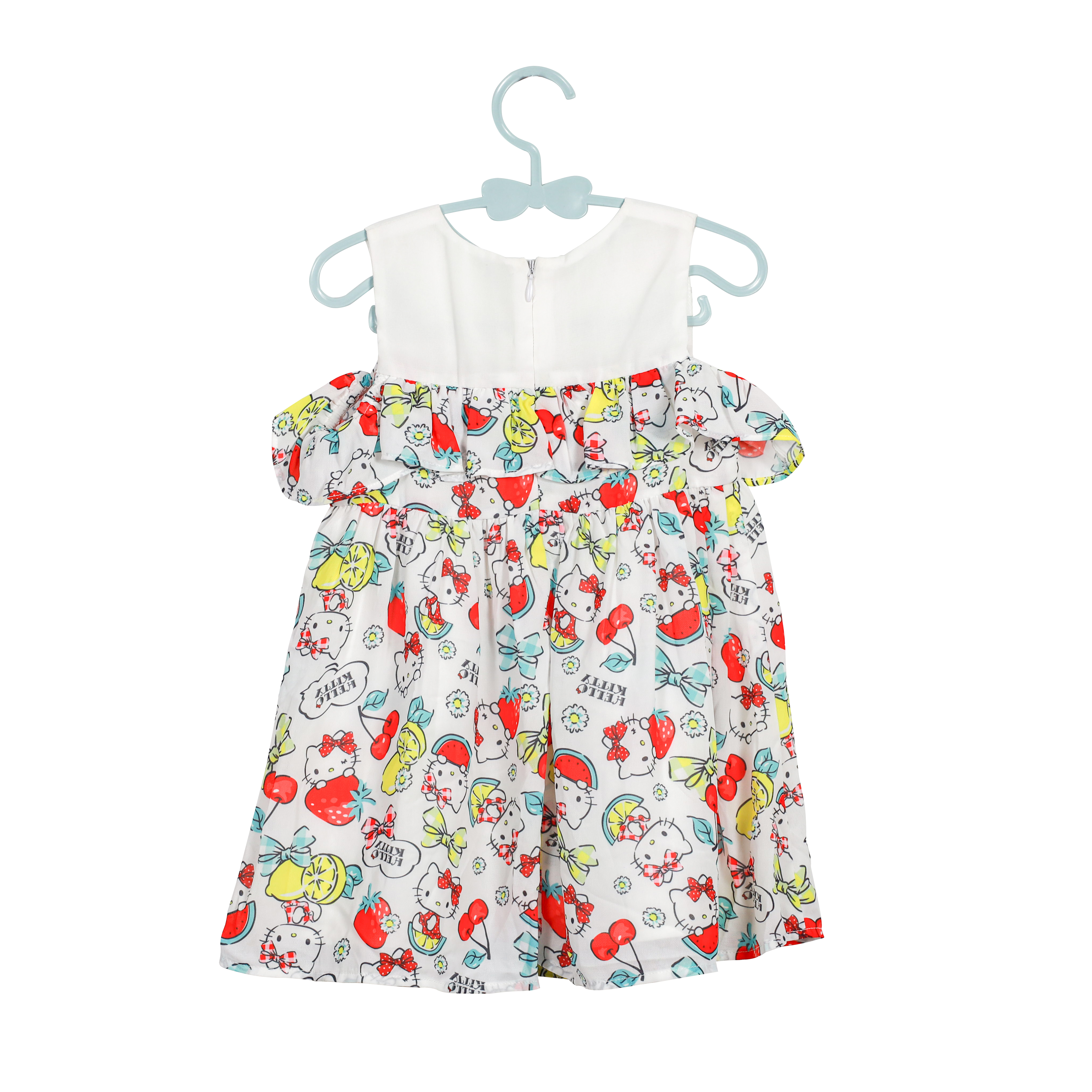 Fashion Round Collar Sleeveless Print Jumper for Girls