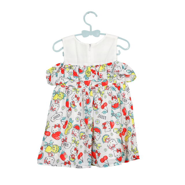 Fashion Round Collar Sleeveless Print Jumper for Girls