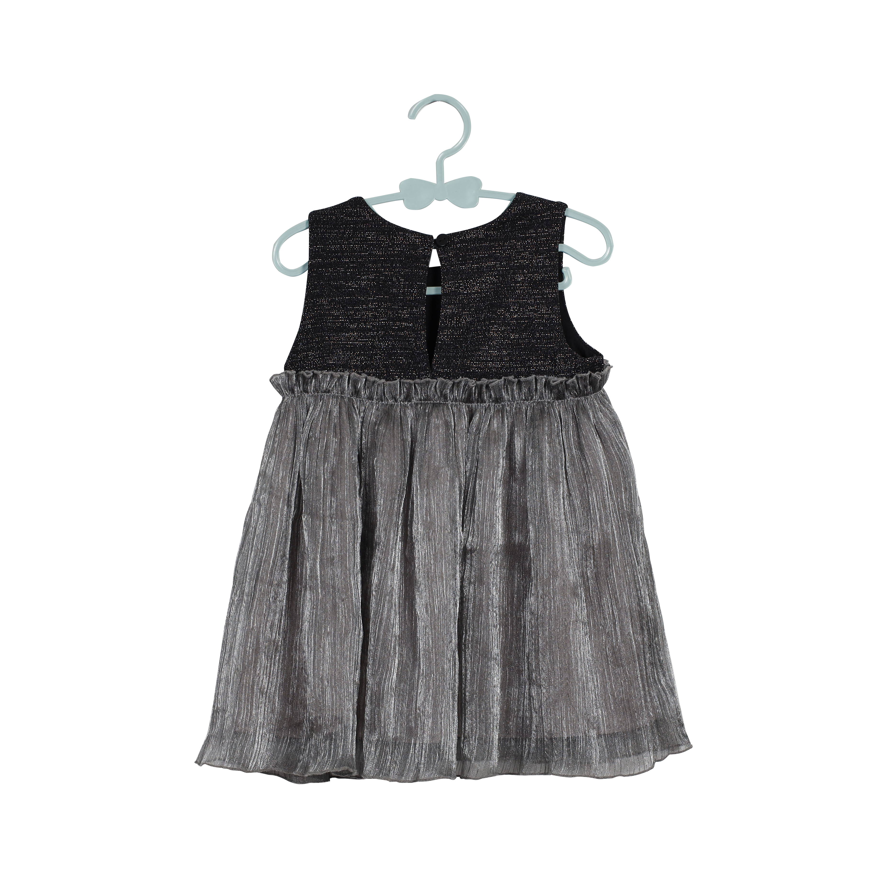 Fashion Round Collar Sleeveless High-Waist Color-Blocked Jumper for Girls