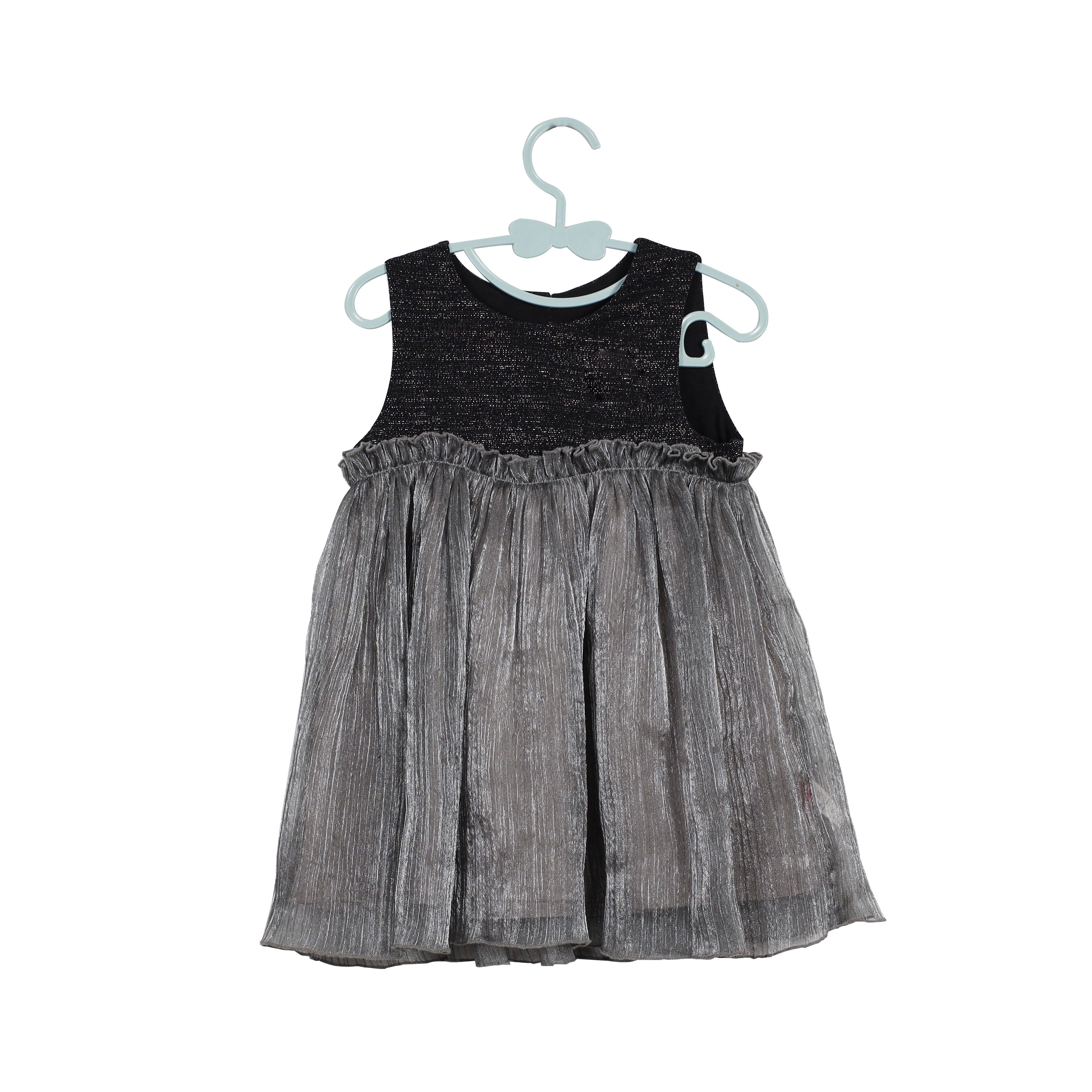 Fashion Round Collar Sleeveless High-Waist Color-Blocked Jumper for Girls