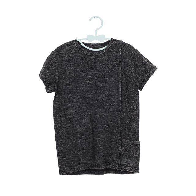 Fashion Leisure 100% Cotton Garment Dye Round Collar Short Sleeve Tee for Boys