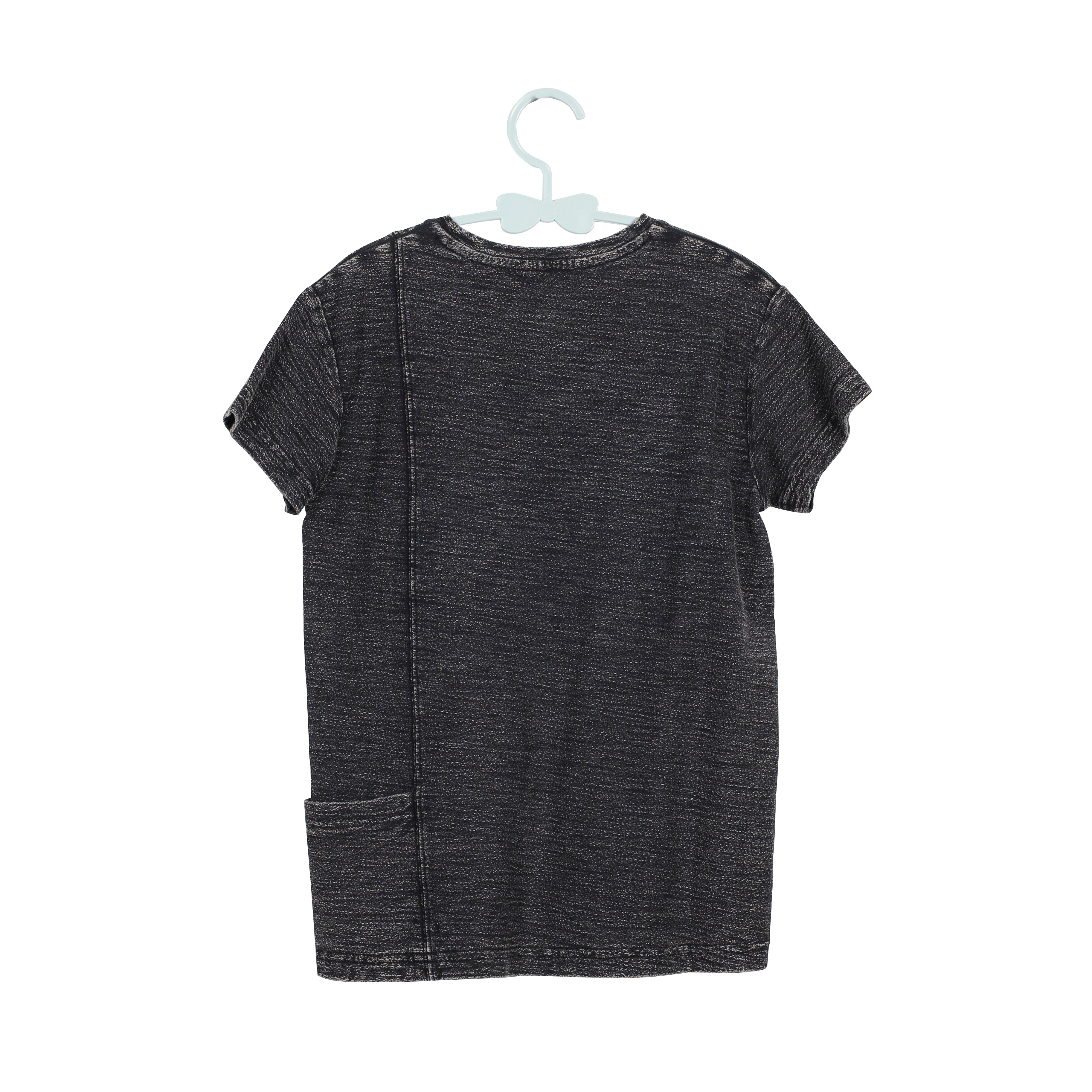 Fashion Leisure 100% Cotton Garment Dye Round Collar Short Sleeve Tee for Boys